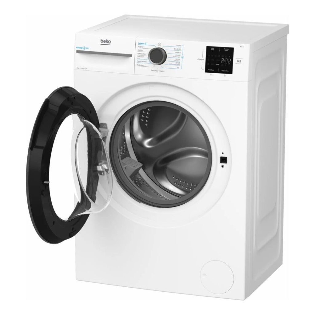 Beko Lavatrice 7 Kg Classe A Profondità 50 cm Centrifuga 1200 giri Inverter Vapore EnergySpin colore Bianco - BMWU3721A
