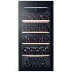 Haier Cantinetta Vino 117 Bottiglie, Classe G - Ripiani in Legno, Temperatura 0 - 20 °C, Vetro Anti UV, Luce LED colore Nero - WS120GA Wine Bank 60 Serie 5