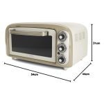 Forno Elettrico Fornetto ARIETE 18 Litri 1380 Watt Timer colore Beige - 979BEIGE Vintage