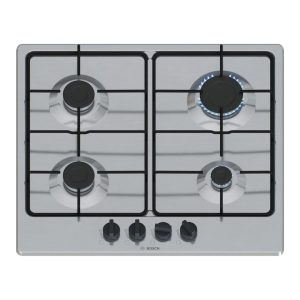 Bosch Piano Cottura 4 Fuochi a Gas Larghezza 60 cm in Acciaio Inox colore Inox - PGP6B5K85 Serie 4