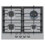 Bosch Piano Cottura 4 Fuochi a Gas Larghezza 60 cm in Acciaio Inox colore Inox - PCH6A5I90 Serie 6