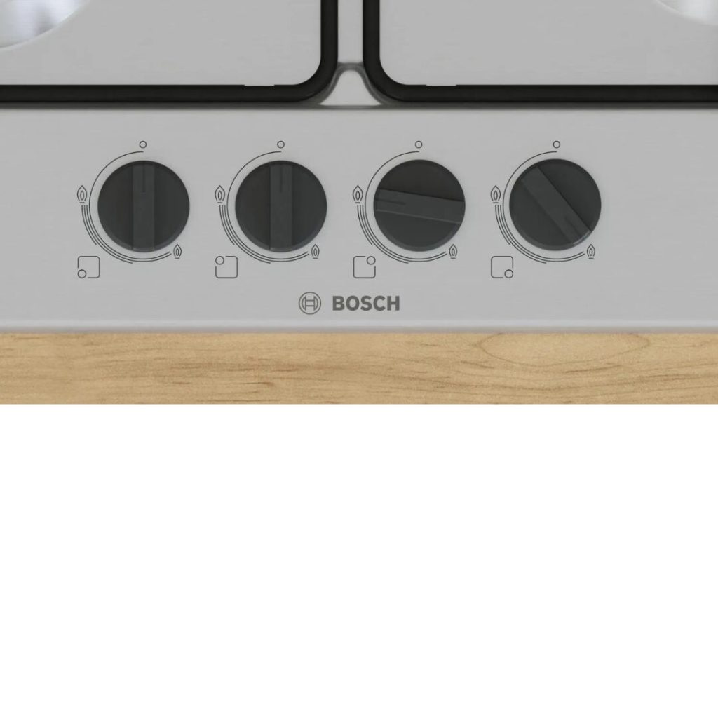 Bosch Piano Cottura 4 Fuochi a Gas Larghezza 60 cm in Acciaio Inox colore Inox - PGP6B5K85 Serie 4