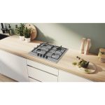Bosch Piano Cottura 4 Fuochi a Gas Larghezza 60 cm in Acciaio Inox colore Inox - PGP6B5K85 Serie 4