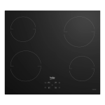 Beko Piano Cottura Induzione 4 Fuochi Larghezza 59 cm in Vetro colore Nero - HII64401QT