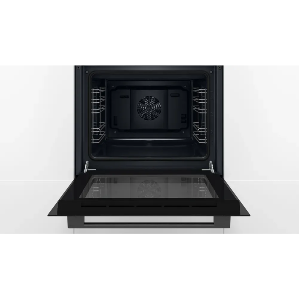 Bosch Forno Elettrico da Incasso Ventilato Multifunzione con Grill 66 Litri 60 cm Classe A colore Nero - HBF011BA2 Serie 2