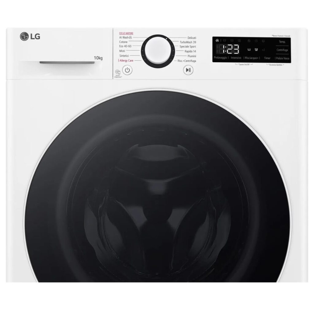 Lavatrice Lg 10 Kg Classe A 1400 giri Inverter Funzione Vapore - F4R5010TSWW