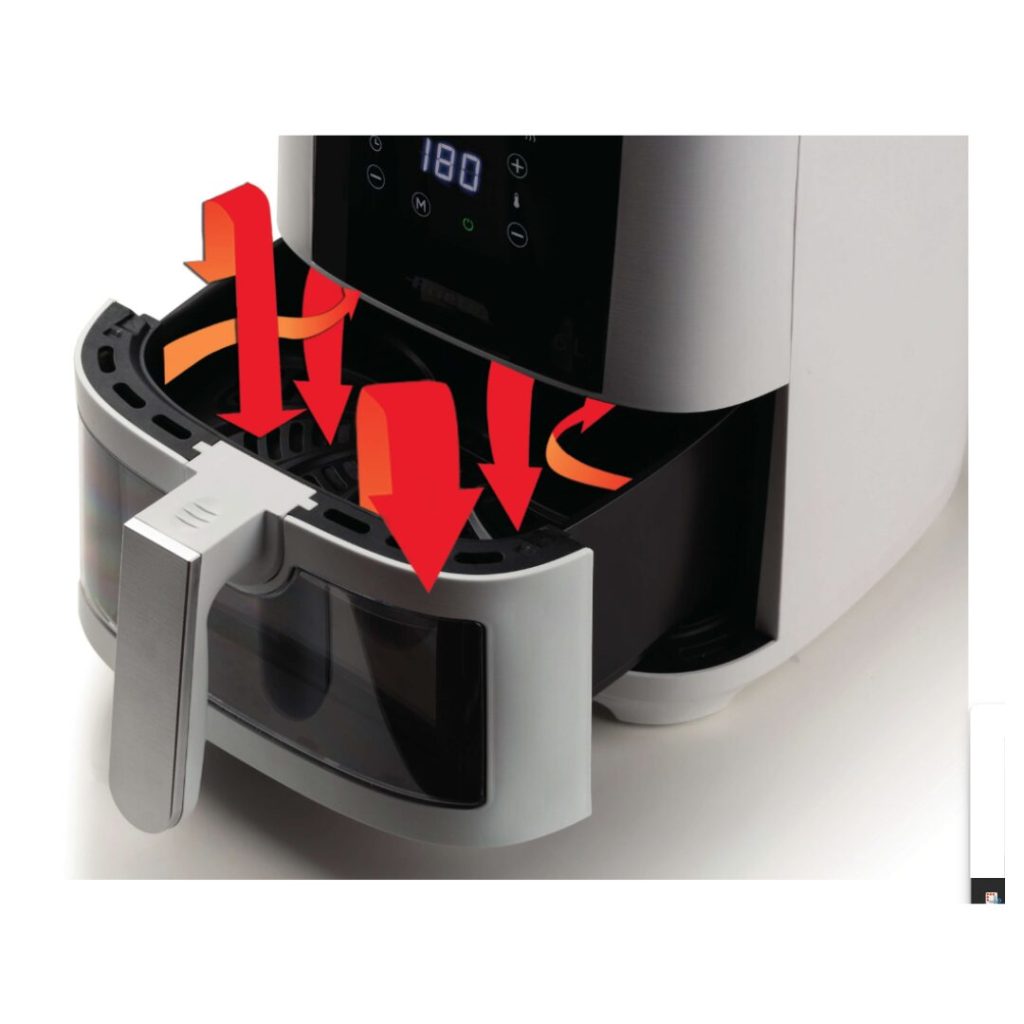 Friggitrice ad Aria ARIETE 6 Litri 1300W Temperatura massima 200° colore Bianco - 4626 Airy Fryer