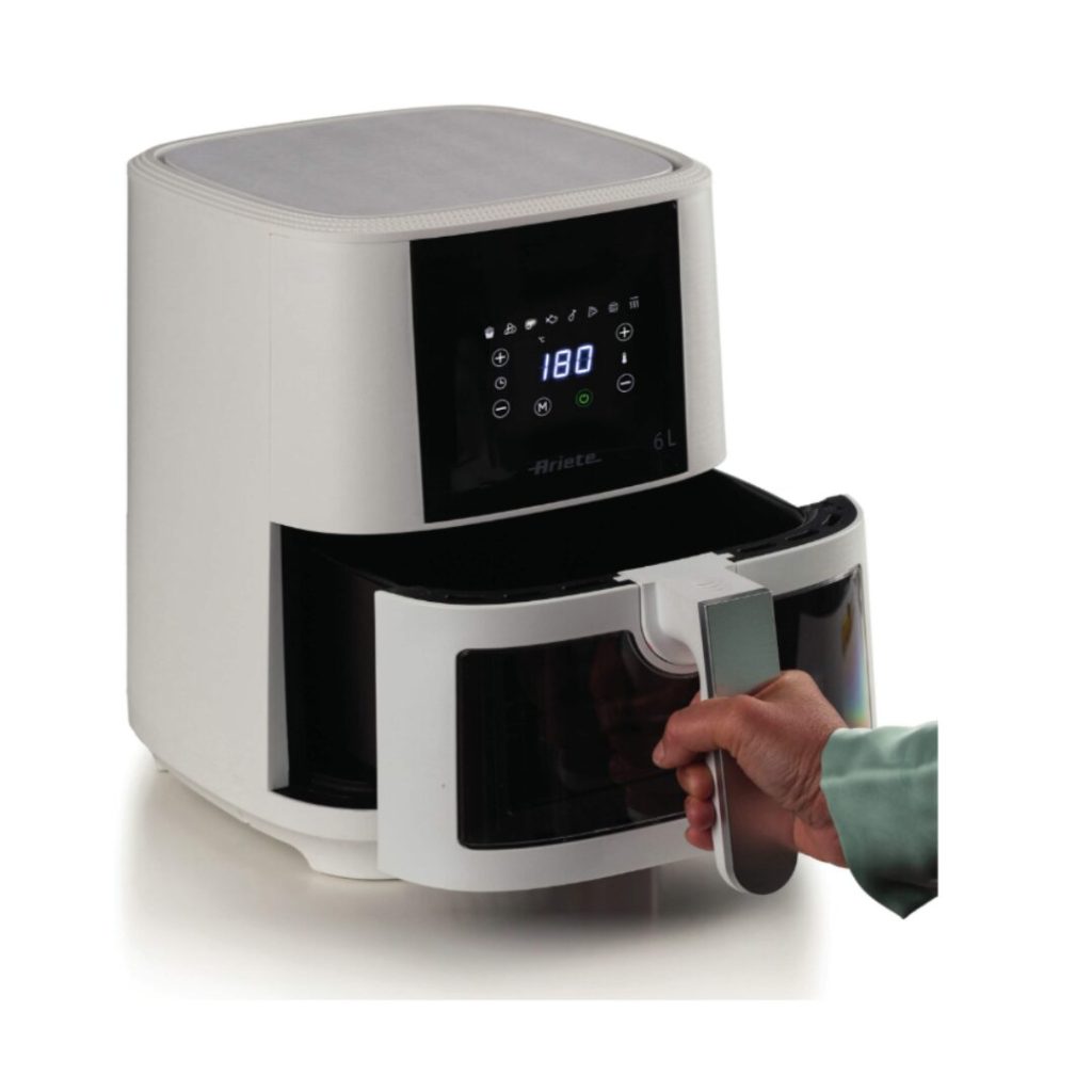 Friggitrice ad Aria ARIETE 6 Litri 1300W Temperatura massima 200° colore Bianco - 4626 Airy Fryer