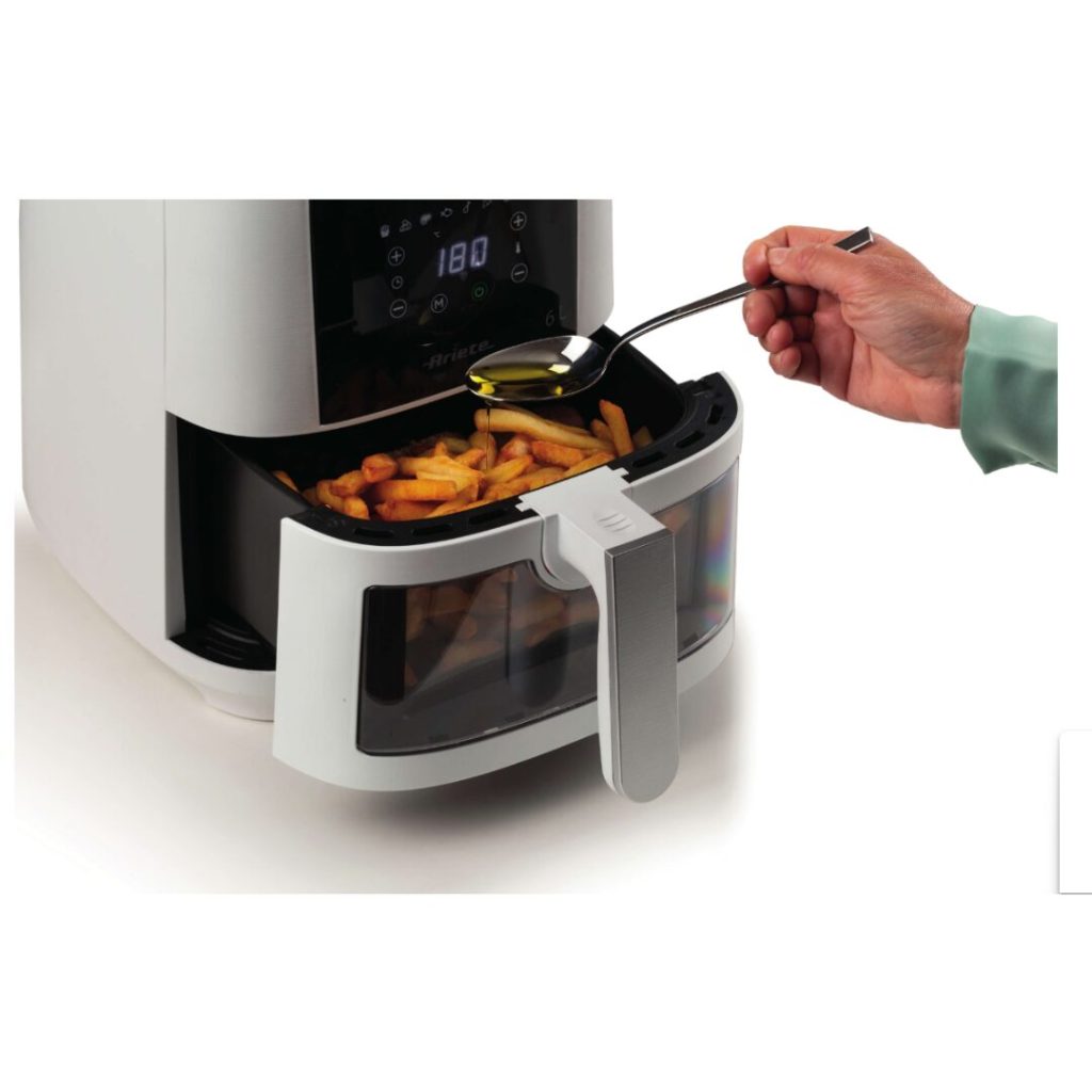 Friggitrice ad Aria ARIETE 6 Litri 1300W Temperatura massima 200° colore Bianco - 4626 Airy Fryer