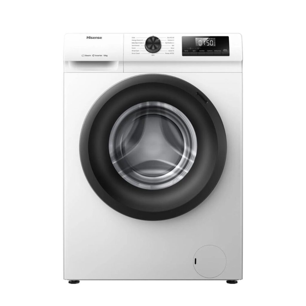 Hisense Lavatrice 10 Kg Classe A Centrifuga 1400 giri Profondità 59 cm Inverter Funzione Vapore - WF1Q1041BW