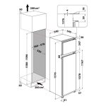 Frigorifero da Incasso WHIRLPOOL Doppia Porta 239 Litri Raffreddamento Statico - ART3672