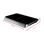Fornello Elettrico ad Induzione Elettrica ARDES 2 Piastre Vetroceramica 3500 Watt - AR1F602 Kookie Duo