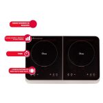 Fornello Elettrico ad Induzione Elettrica ARDES 2 Piastre Vetroceramica 3500 Watt - AR1F602 Kookie Duo