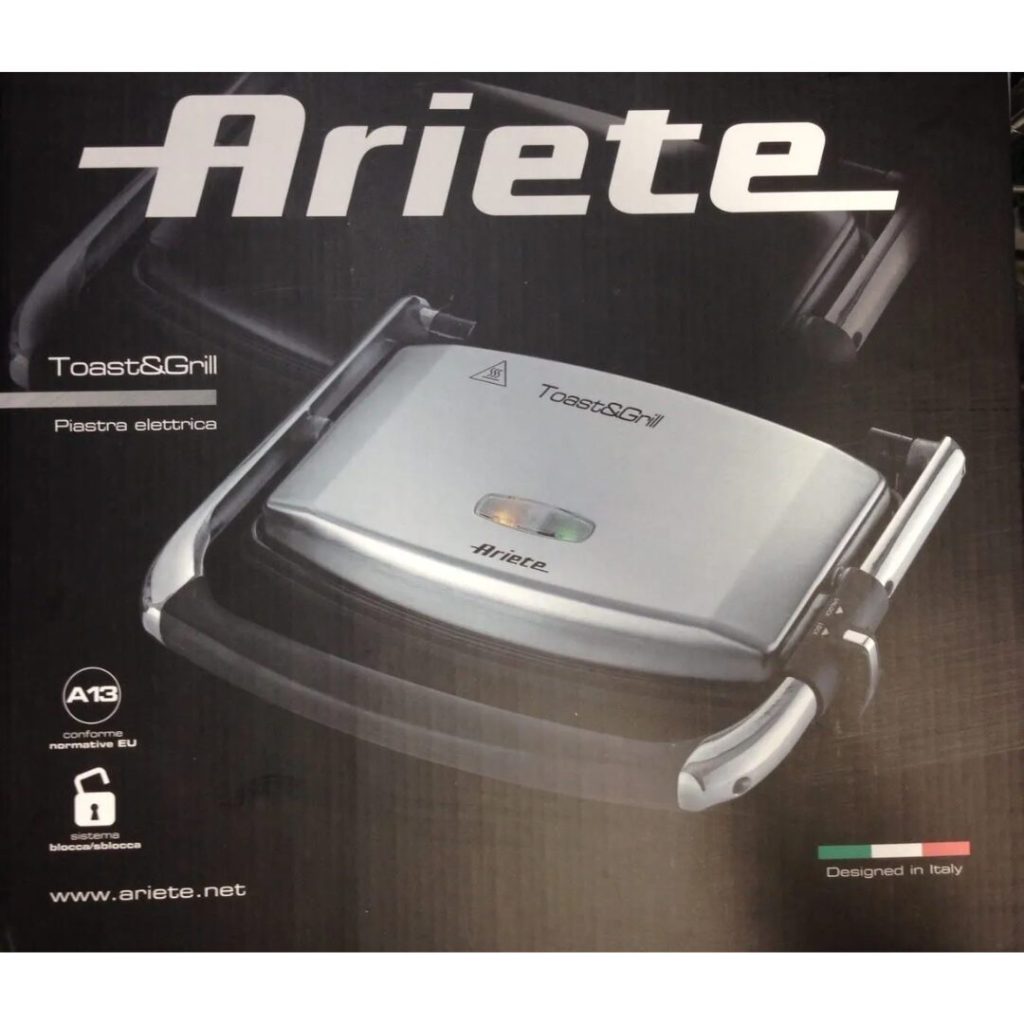 Tostapane ARIETE Piastra per Toast Antiaderente 1000 Watt - 1911