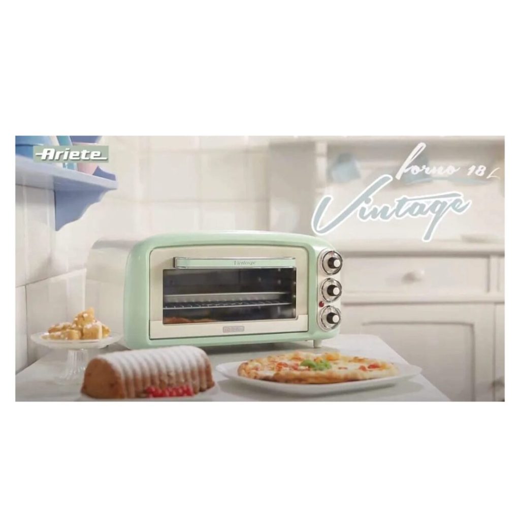 Forno Elettrico Fornetto ARIETE 18 Litri 1380 Watt Timer colore Verde - 979/04 Vintage