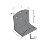 Reggirete a staffa 0180 a 4 fori pre-zincato Made in Italy