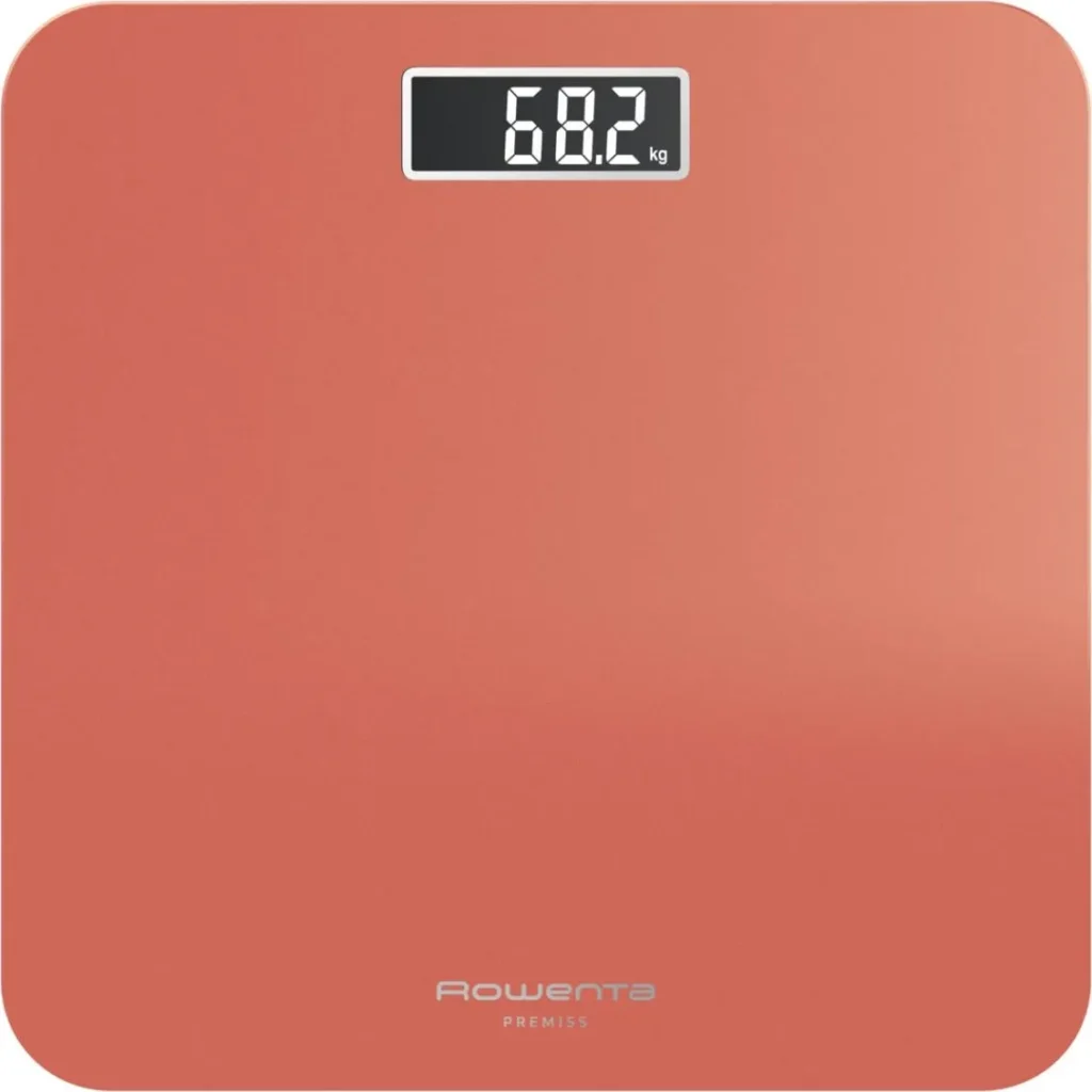 Rowenta Premiss 2.0 Bilancia da Bagno Elettronica Capacità 160 kg Precisione 100 g Display LCD Colore Arancione - BS1803