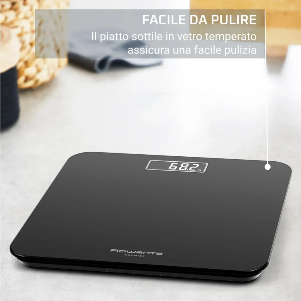 Rowenta Bilancia Pesapersone Digitale Portata Massima 160 Kg Display LCD colore Nero - BS1800V0 Premiss 2.0