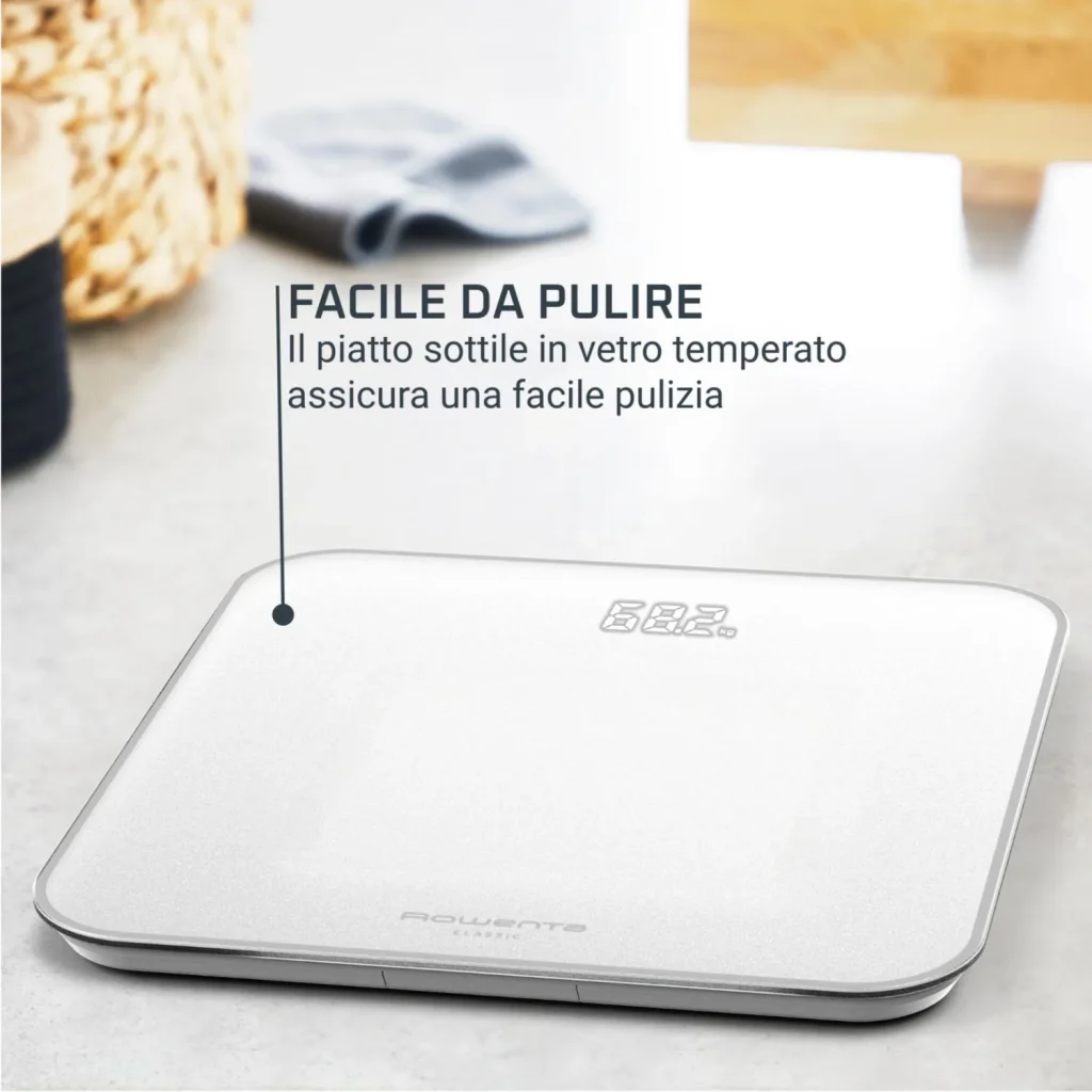 Rowenta Bilancia Pesapersone Digitale Portata Massima 180 Kg Display LED colore Bianco - BS1901V0 Classic 2.0