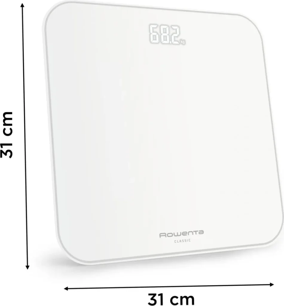 Rowenta Bilancia Pesapersone Digitale Portata Massima 180 Kg Display LED colore Bianco - BS1901V0 Classic 2.0