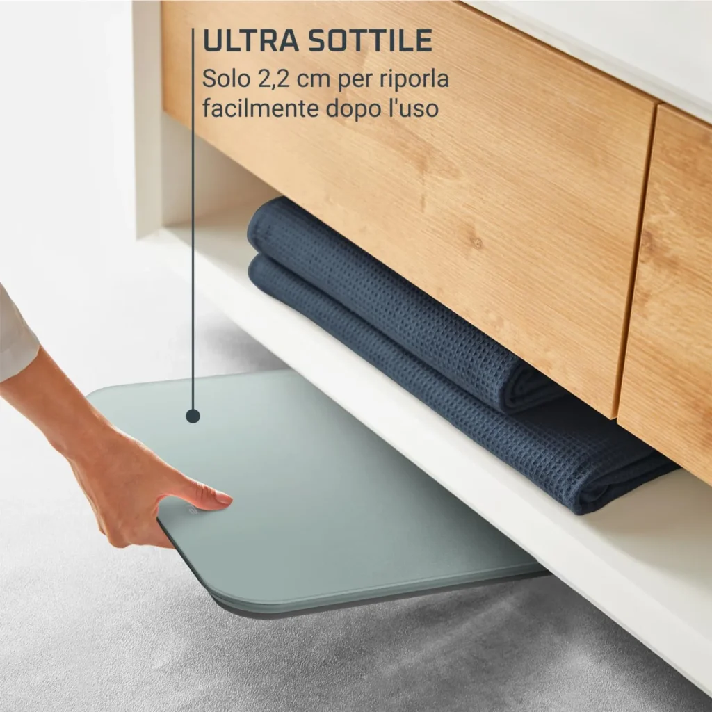 Rowenta Bilancia Pesapersone Digitale con Display LED Portata max 180 Kg colore Eucalipto Classic 2.0 - BS1903V0
