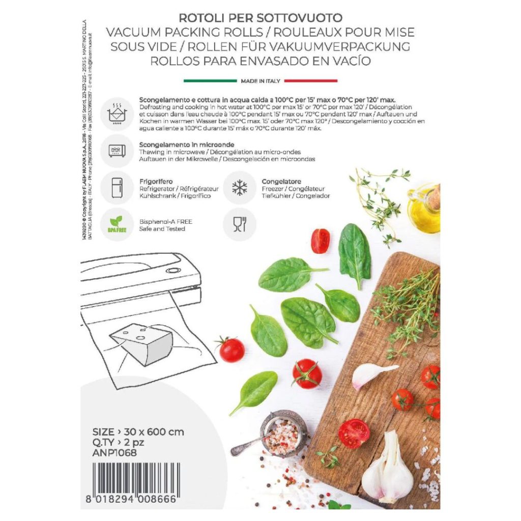 Rotolo per macchina sottovuoto MAGIC VAC 30 cm x 6 mt 2 Rotoli - ANP1068