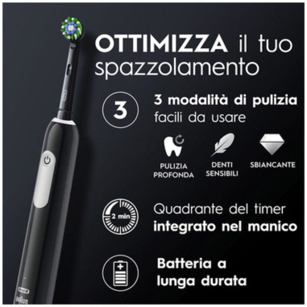 Spazzolino Elettrico Oral-B Ricaricabile 2 Testine di Ricambio - POWPRO1CRS