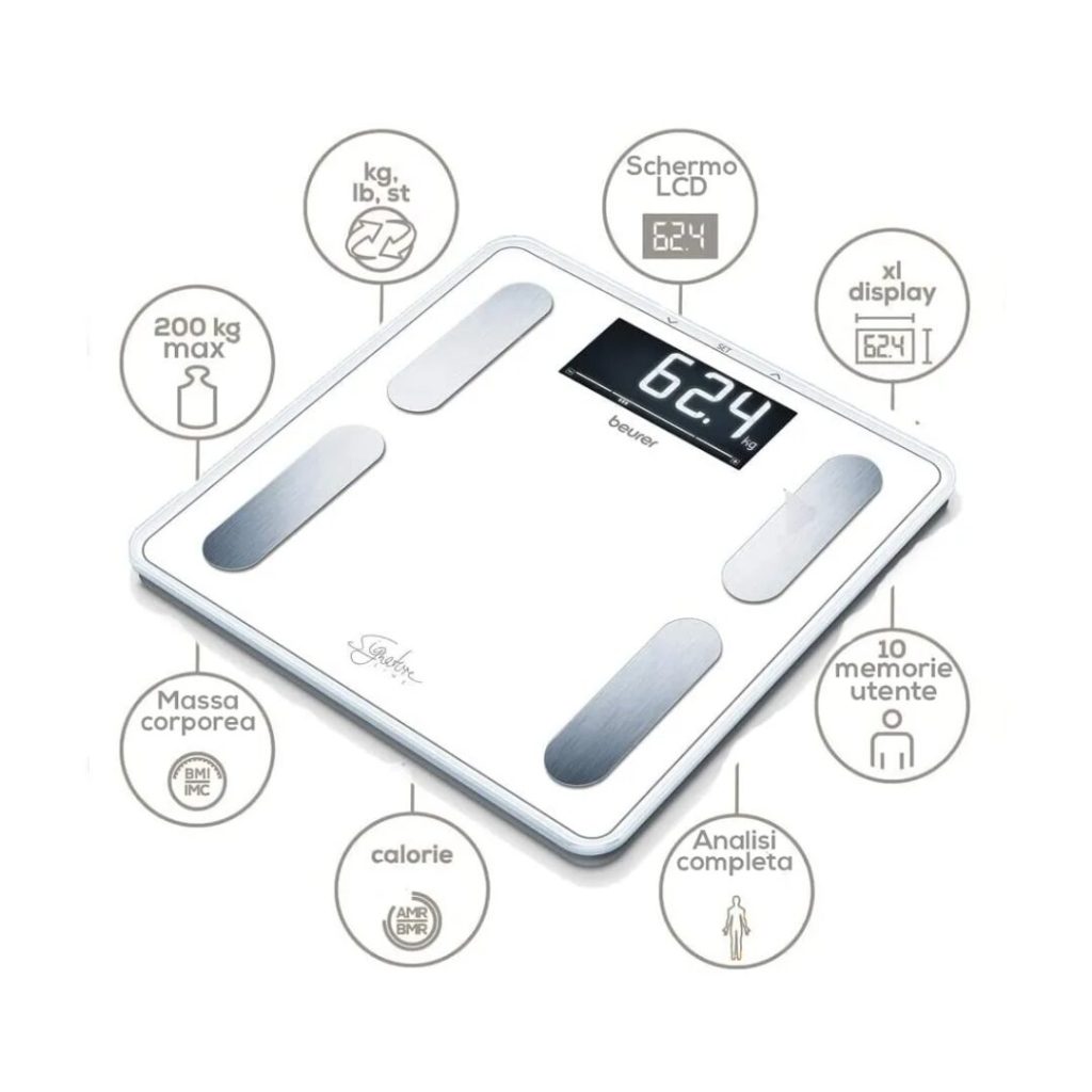Bilancia Pesapersone BEURER Digitale max 200 kg - BF400WH