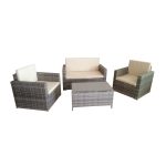 Salotto da giardino WRS066G rattan grigio WRS066G