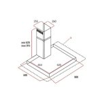 Samet Cappa Mega 90  inox da parete 90 cm