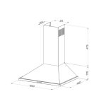 Samet Cappa a piramide Eolo 60 inox 60 cm