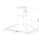 Samet Cappa a piramide Eolo 90 inox 90 cm