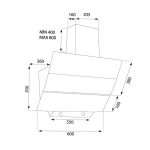 Samet Cappa da parete TURBINE 60 nera 60 cm