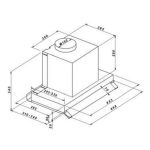 Samet Cappa sotto pensile potenza aspirante 550 m3/h Keller 90  inox