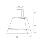Samet Costanza 120 Cappa a parete piombo ghisa
