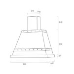 Samet Costanza 90 Cappa a parete piombo ghisa