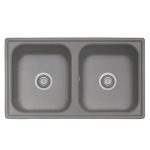 Samet Lavello 86x50 2 vasche Granitovero862vcrp croma