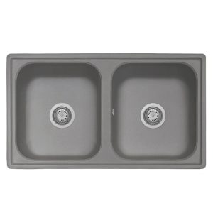 Samet Lavello 86x50 2 vasche Granitovero862vcrp croma