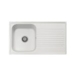 Samet Lavello 86x50 Granitovero861vbip reversibile 1 vasca gocciolatoio bianco