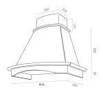 Samet cappa rustica parete Bard60 panna bucciato e massello