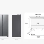 Samsung Frigorifero Americano Side by Side Capacità 640 Litri Classe energetica E Raffreddamento No Frost colore Argento - RS70F65KETEF
