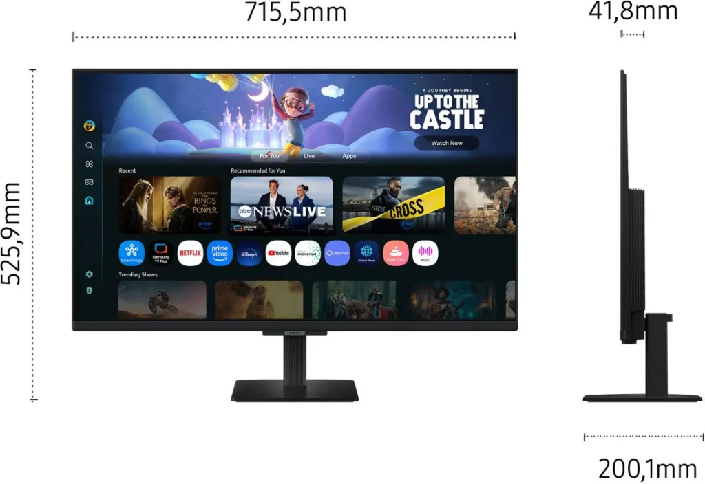 Samsung Monitor PC 32" Full HD Display LCD 1920 x 1080 Pixel Luminosità 250 cd/m2 Risposta 4 ms HDMI colore Nero - LS32FM500EUXEN Smart Monitor M5