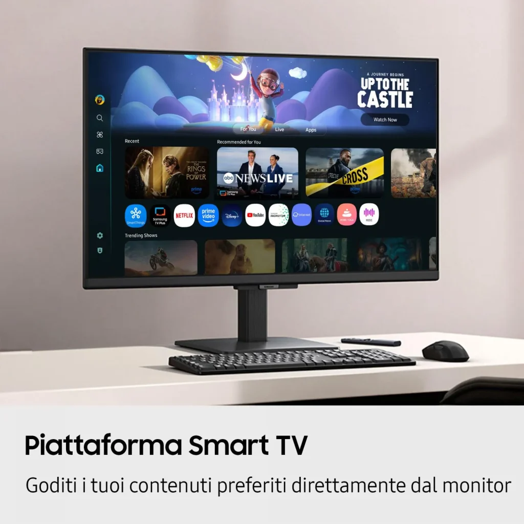 Samsung Monitor PC 32" Full HD Display LCD 1920 x 1080 Pixel Luminosità 250 cd/m2 Risposta 4 ms HDMI colore Nero - LS32FM500EUXEN Smart Monitor M5