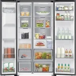 Samsung Frigorifero Americano Side by Side Capacità 640 Litri Classe energetica E Raffreddamento No Frost colore Argento - RS70F65KETEF