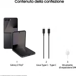 Samsung Galaxy Z Flip7 Smartphone 4.1"/6.9" 5G AMOLED 50 MP RAM 12 GB Memoria Interna 512 GB Android colore JetBlack - SM-F766BZKHEUE