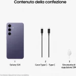 Samsung Galaxy S24 Smartphone 6.2" 5G Ram 8 Gb Capacità 256 Gb 50 MP Android colore Cobalt Violet - SM-S921BZVGEUE