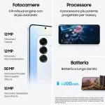 Samsung Galaxy S25 Smartphone 6.2" AI 5G Display FHD+ Dynamic AMOLED 2X RAM 12 GB Memoria Interna 128 GB Fotocamera 50 MP Android colore Mint