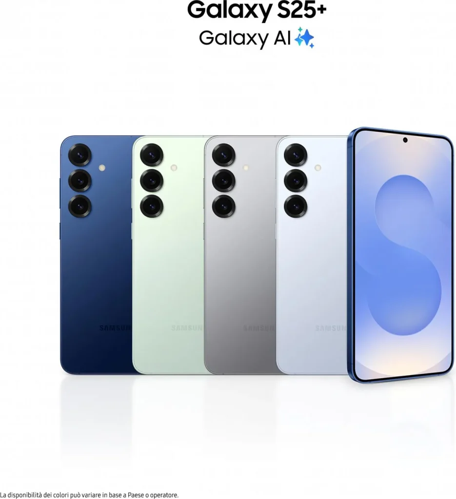 Samsung Galaxy S25+ Smartphone 6.7" AI 5G Display QHD+ Dynamic AMOLED 2X RAM 12 GB Memoria Interna 512 GB Fotocamera 50 MP Android colore Silver Shadow - SM-S936BZSGEUE