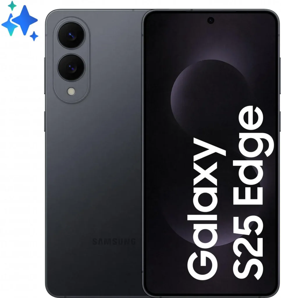 Samsung Galaxy S25 Edge Smartphone 6,7" RAM 12 GB Capacità 512 GB Risoluzione 200 MP Sistema Android colore Nero - SM-S937BZKGEUE