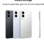 Samsung Galaxy S25 Edge Smartphone 6,7" RAM 12 GB Capacità 256 GB Risoluzione 200 MP Sistema Android colore Argento - SM-S937BZSDEUE